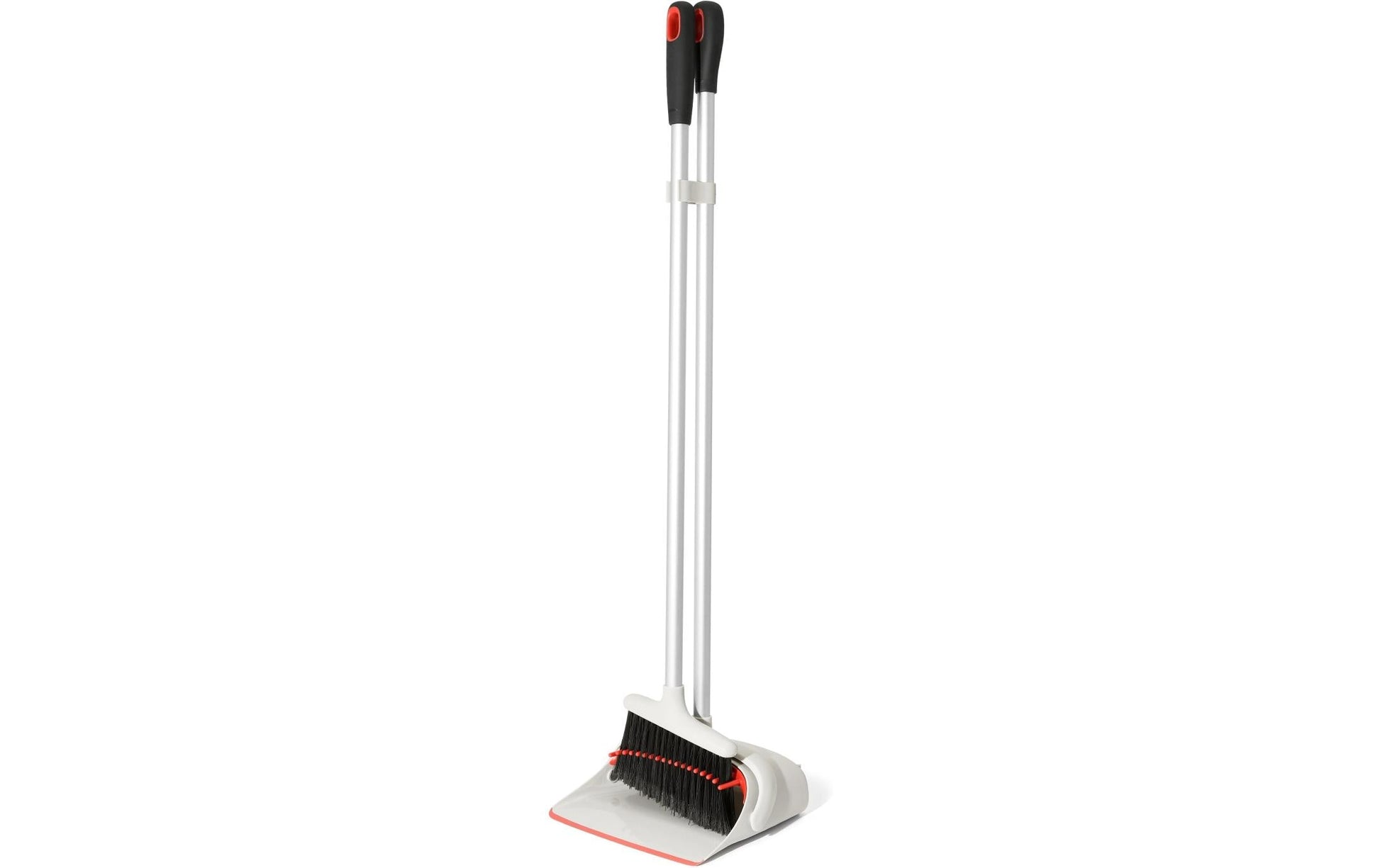 OXO Good Grips Kehrgarnitur – 23,9 cm, Aluminium, Weiss, Teleskopstiel 97,3 cm