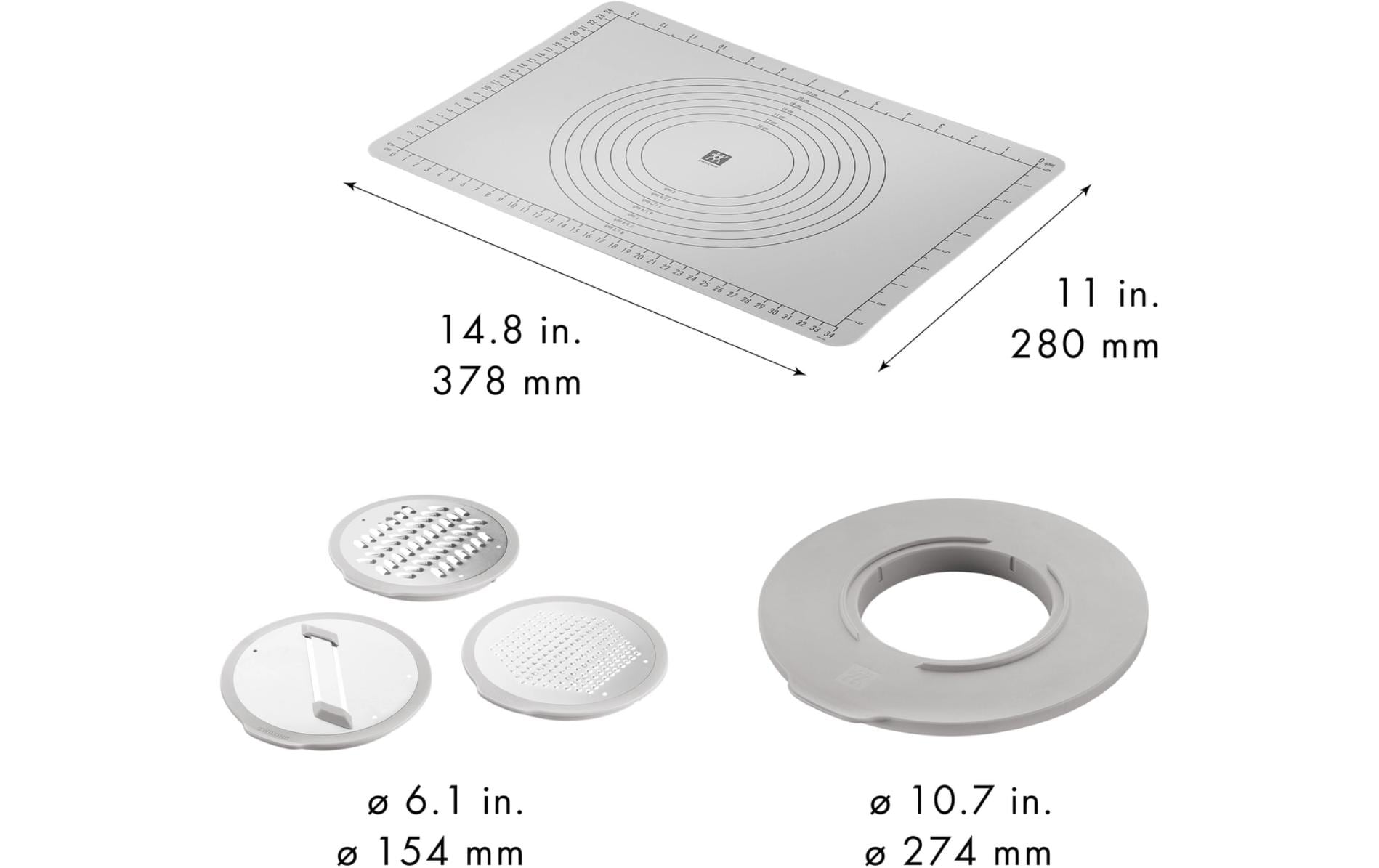 ZWILLING Antirutschmatte-Set – Ø 24 cm, für Fresh & Save Bowls, 5 Stk., Kunststoff
