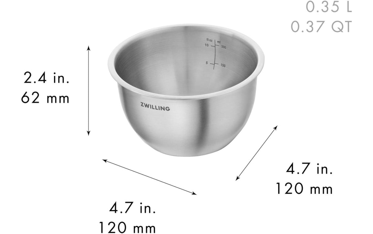 ZWILLING Vakuumschüssel Fresh&Save Bowls – 4,5 l, Ø 24 cm, für Vakuumierer, 3 Stk., Edelstahl