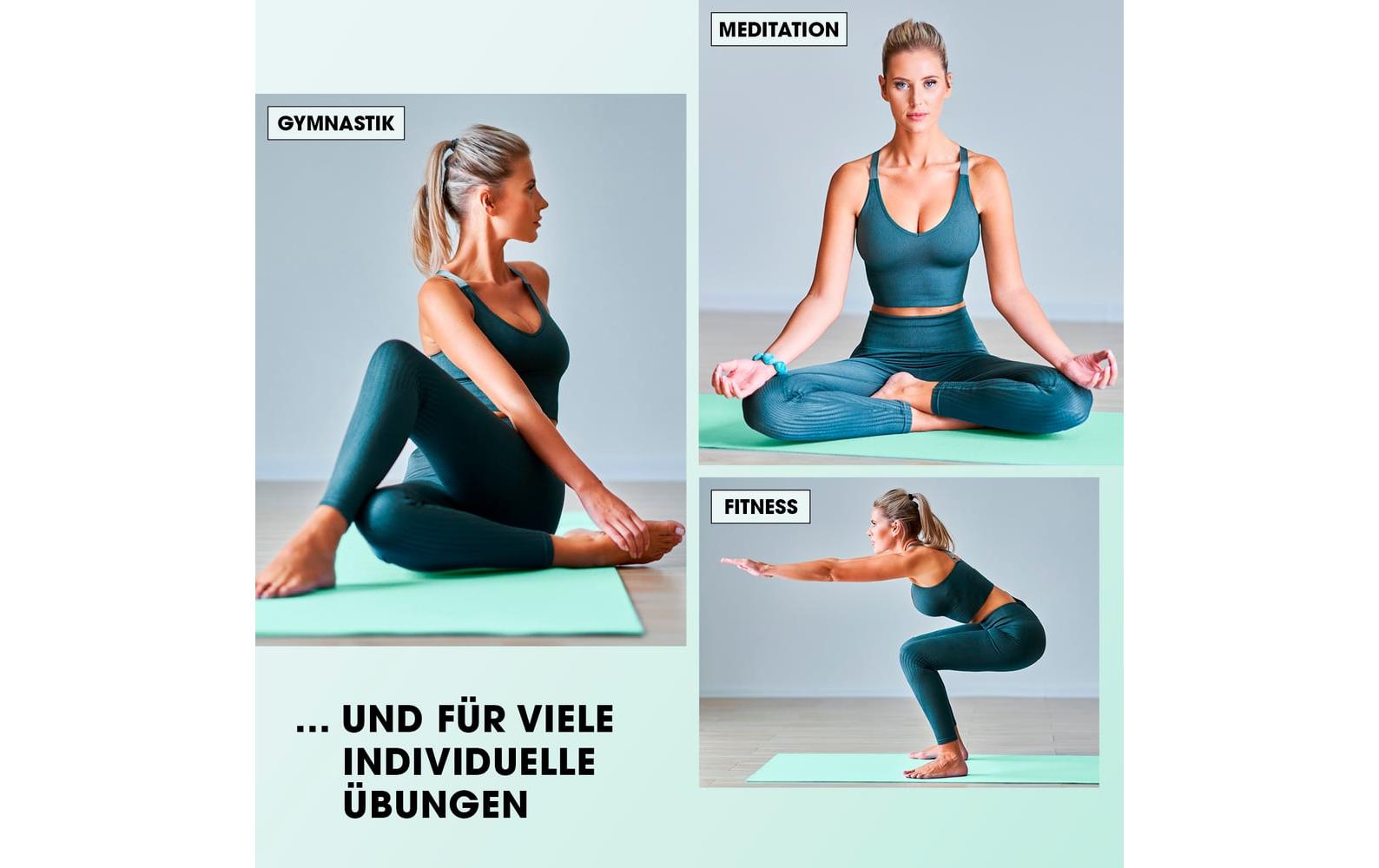 World Fitness Bodenschutzmatte – türkis – 1000 × 1900 mm – 10 mm