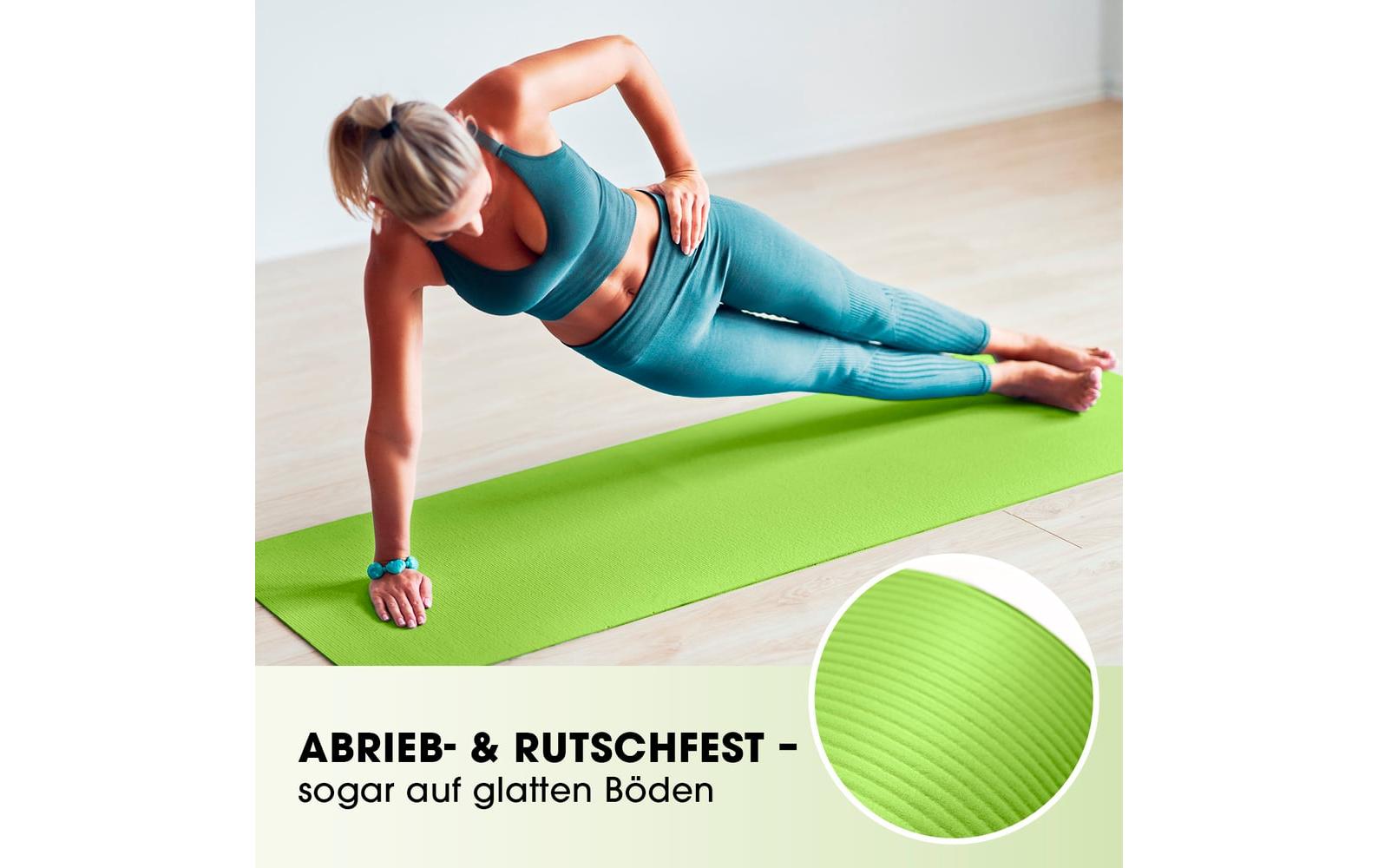 World Fitness Bodenmatte Ashanti – 100 × 190 cm, Grün, Dicke 1 cm