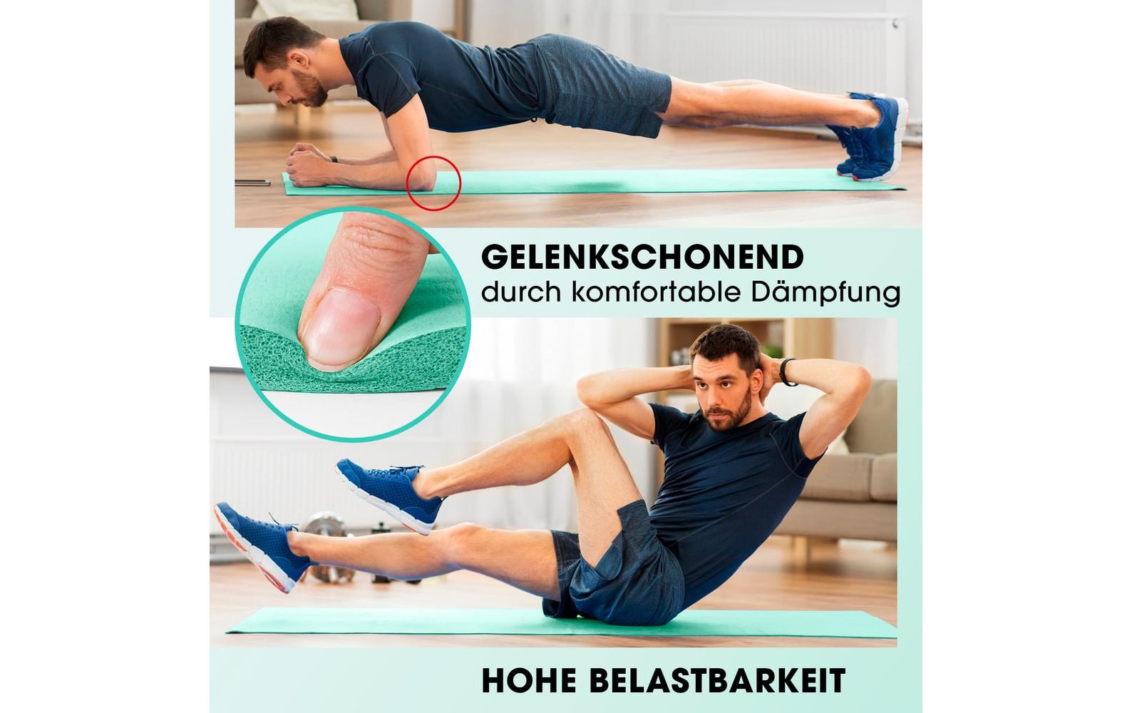 World Fitness Yogini Fitnessmatte – türkis – 610 × 1830 × 10 mm – für Yoga, Pilates
