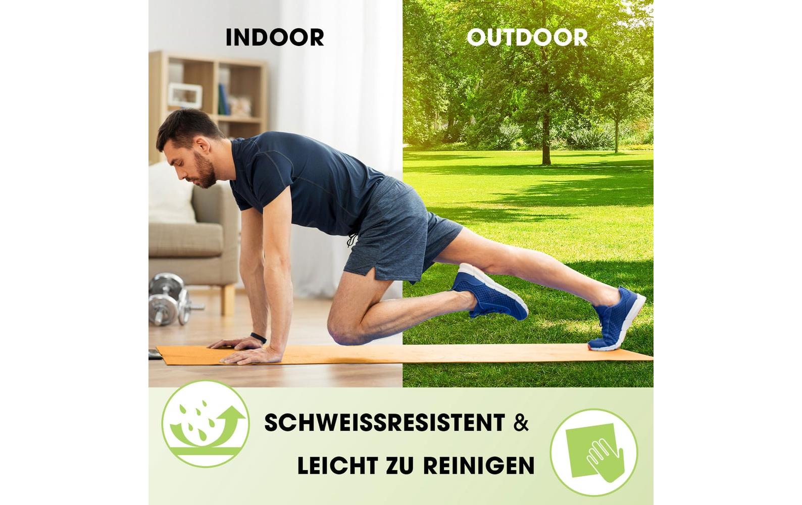 World Fitness – Fitnessmatte Yamuna – 1,5 cm dick – für Fitness, Yoga, Pilates – 183 × 61 cm – Grün