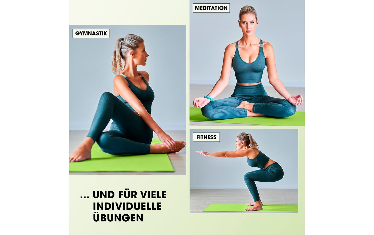 World Fitness Bodenmatte Ashanti – 100 × 190 cm, Grün, Dicke 1 cm