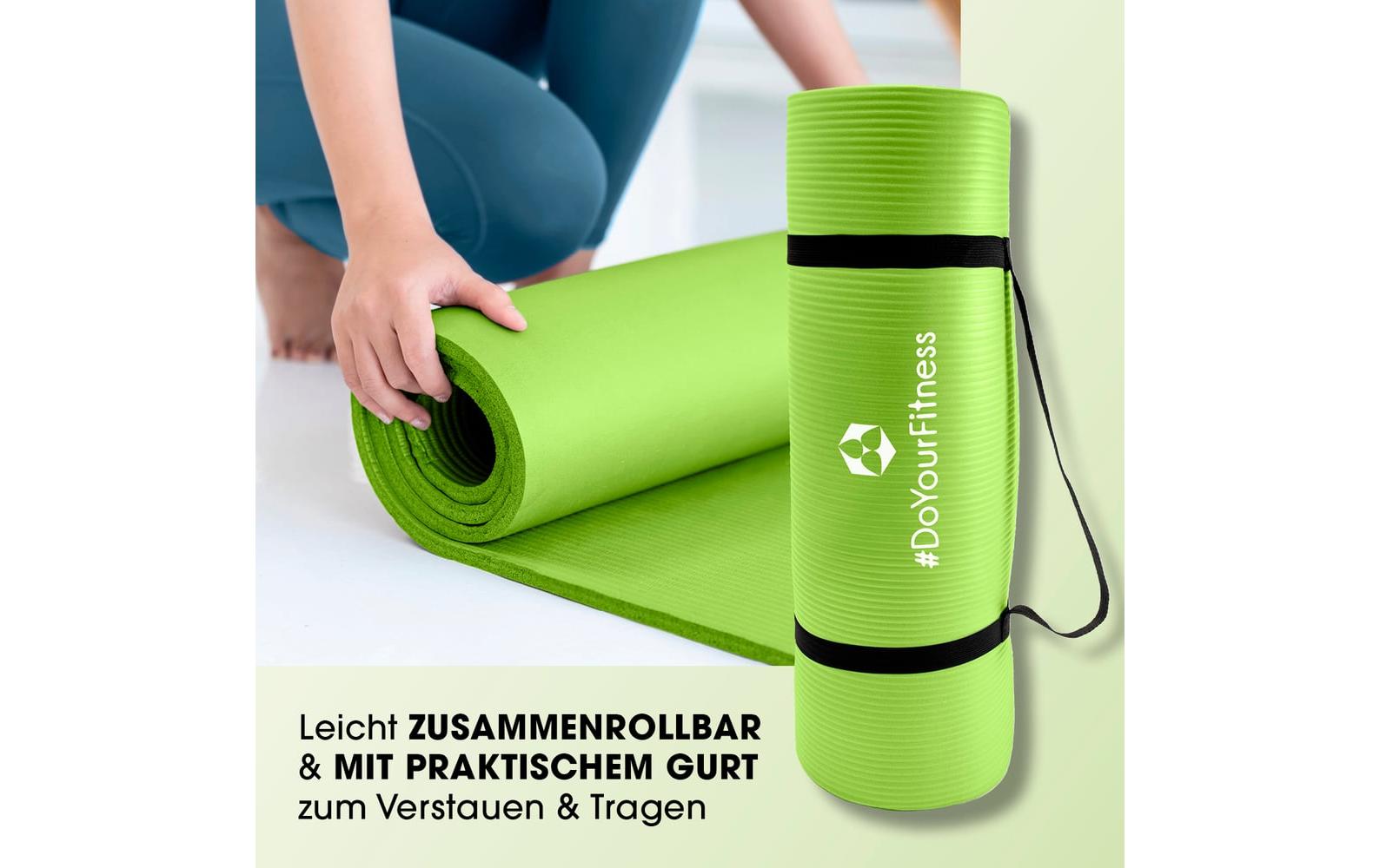 World Fitness Bodenmatte Ashanti – 100 × 190 cm, Grün, Dicke 1 cm