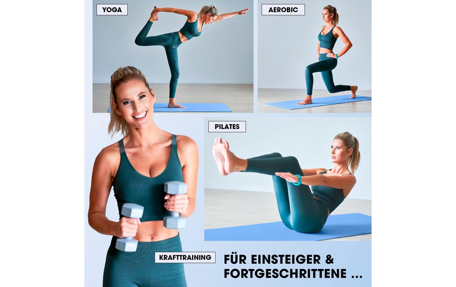 World Fitness Bodenmatte Yamuna – Blau, Dicke 1,5 cm