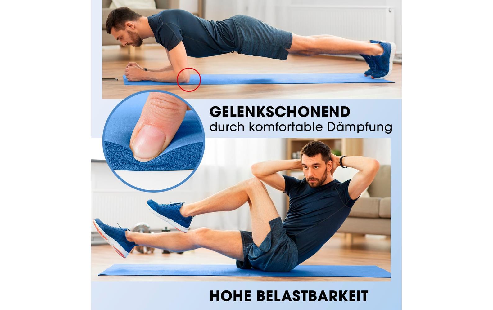 World Fitness Bodenmatte Yamuna – Blau, Dicke 1,5 cm