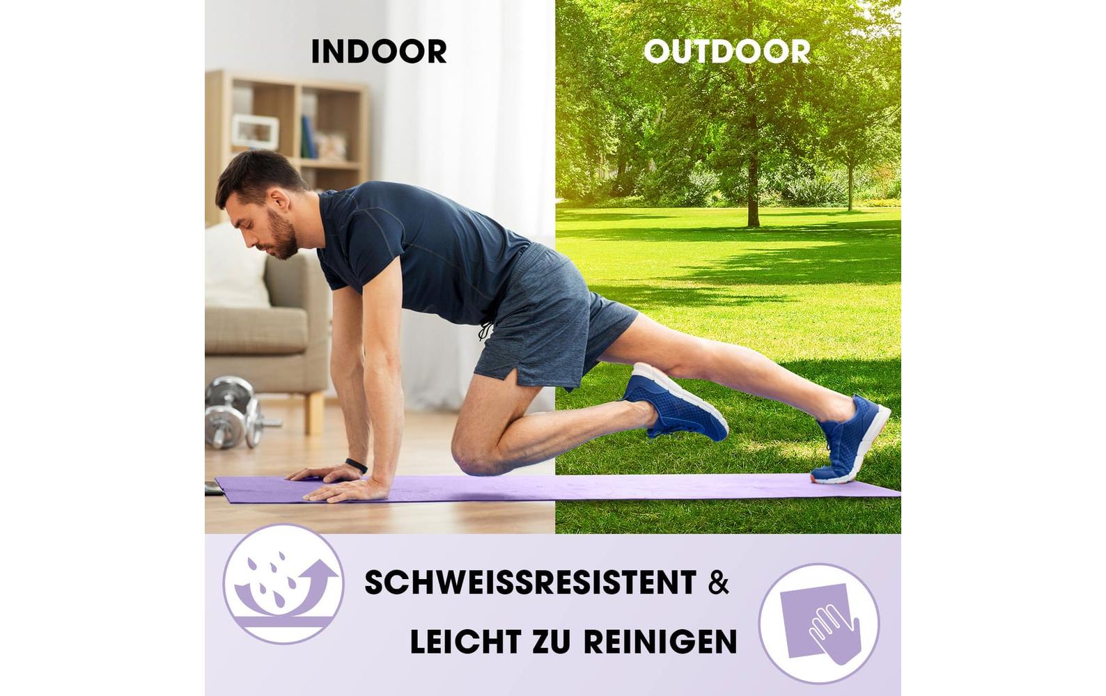 World Fitness – Fitnessmatte Yamuna – 183 × 61 × 1,5 cm – lila