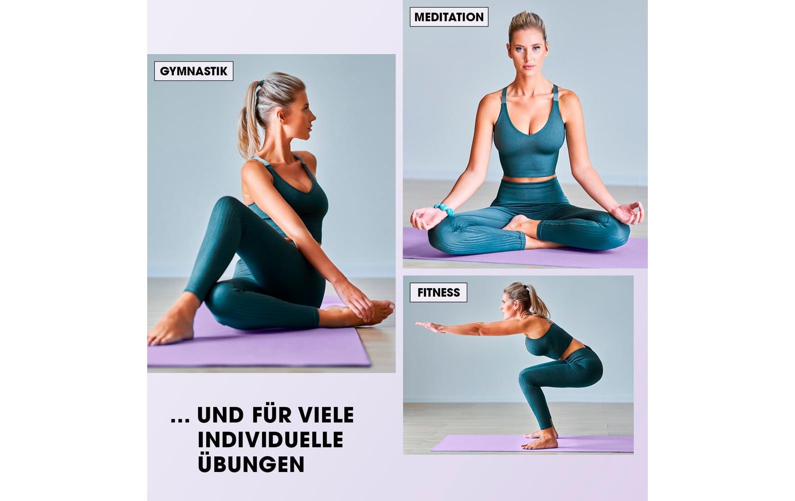 World Fitness – Fitnessmatte Yamuna – 183 × 61 × 1,5 cm – lila