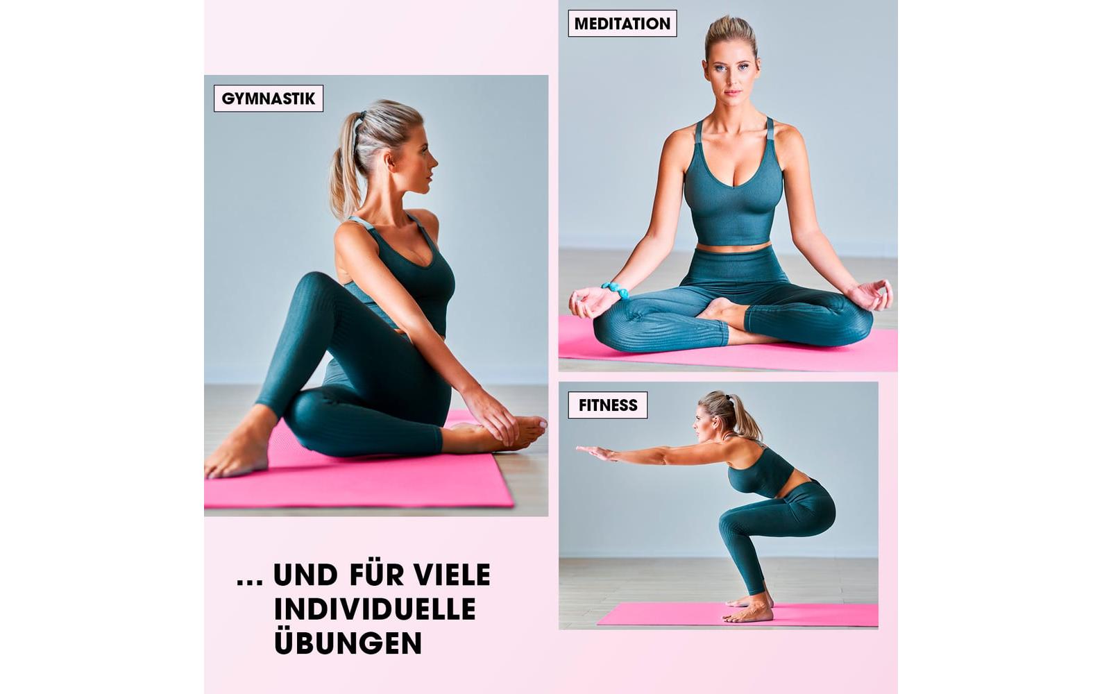 World Fitness Jivan Fussmatte – Nitrilkautschuk – Pink – 610 × 1830 mm – 20 mm