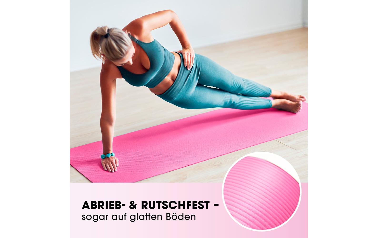 World Fitness Jivan Fussmatte – Nitrilkautschuk – Pink – 610 × 1830 mm – 20 mm
