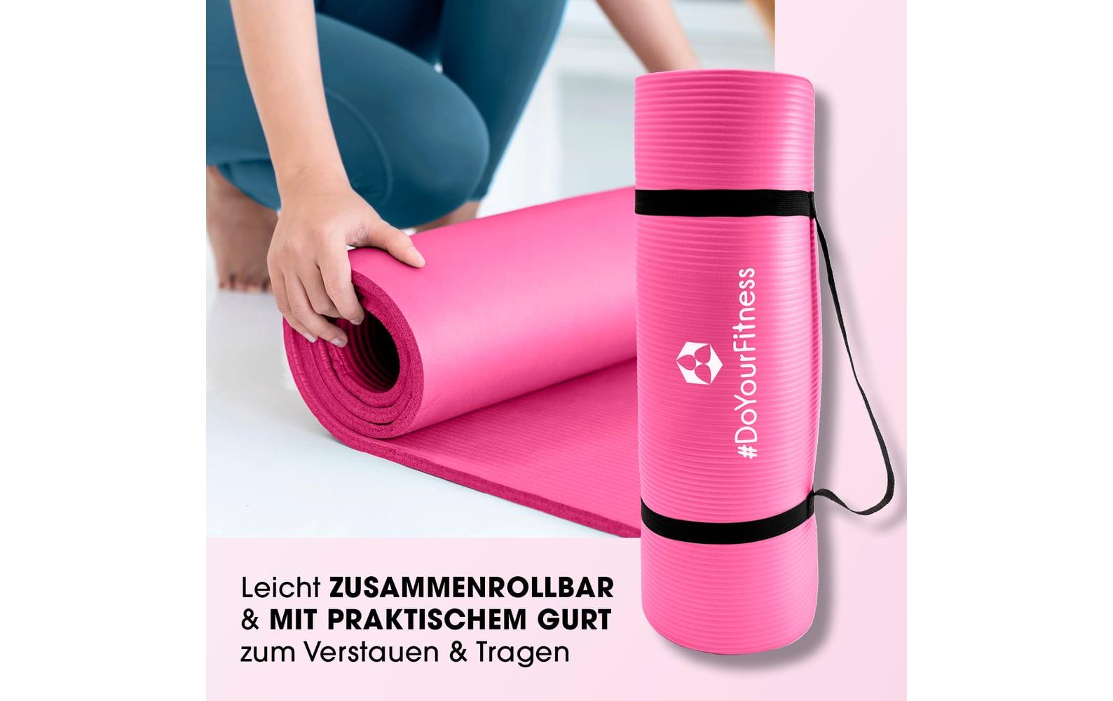 World Fitness Jivan Fussmatte – Nitrilkautschuk – Pink – 610 × 1830 mm – 20 mm