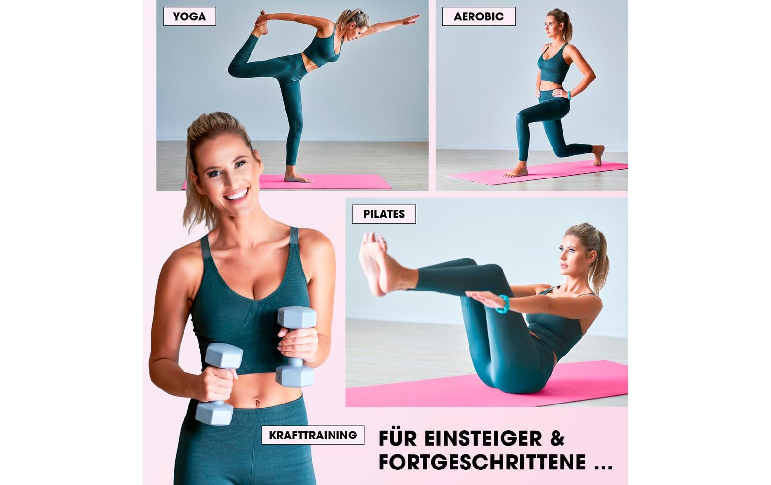 World Fitness Jivan Fussmatte – Nitrilkautschuk – Pink – 610 × 1830 mm – 20 mm