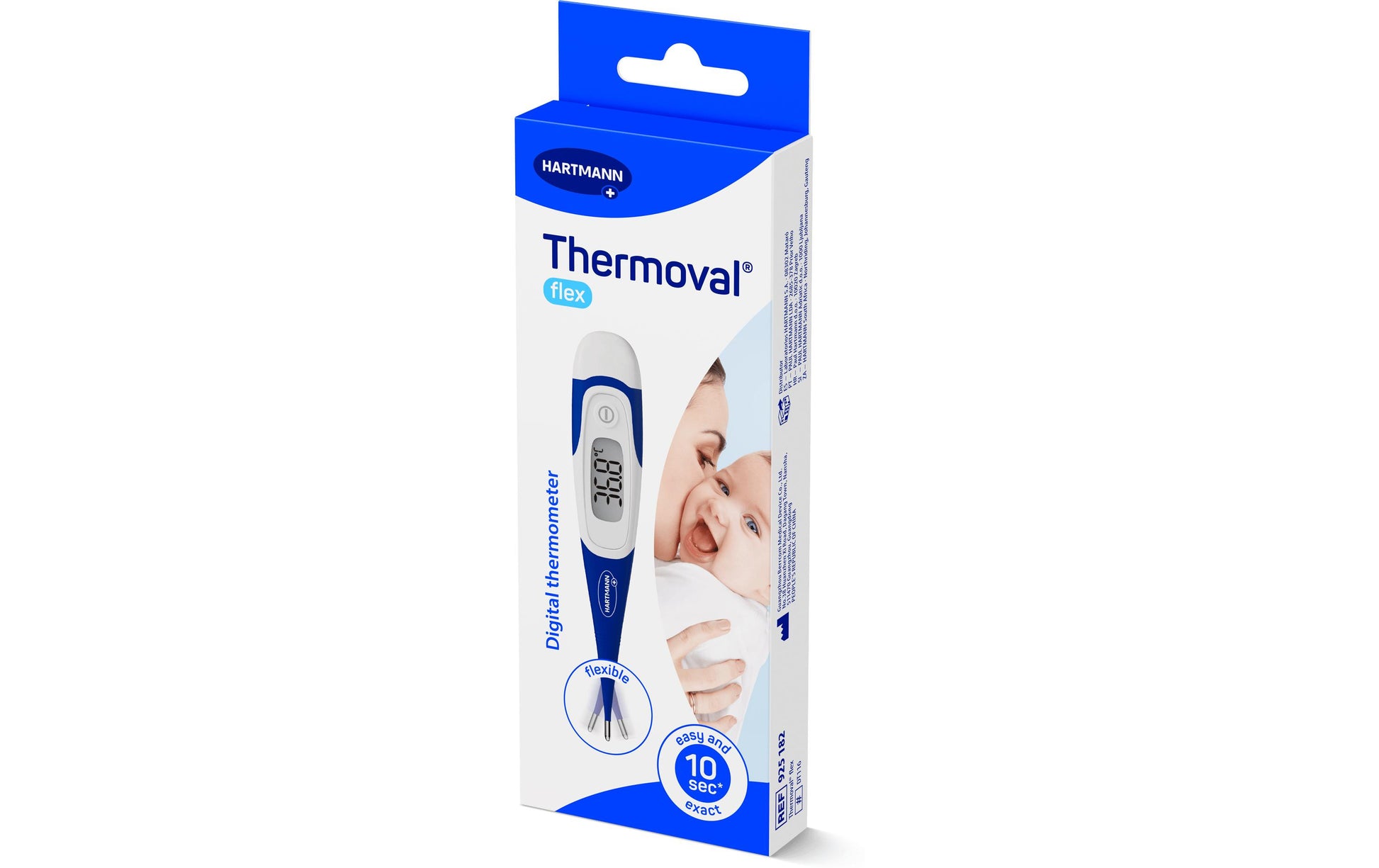 Thermoval kids flex – Digitalfieberthermometer Achsel, Mund, Rektal, flexible Messspitze, ±0,1 °C