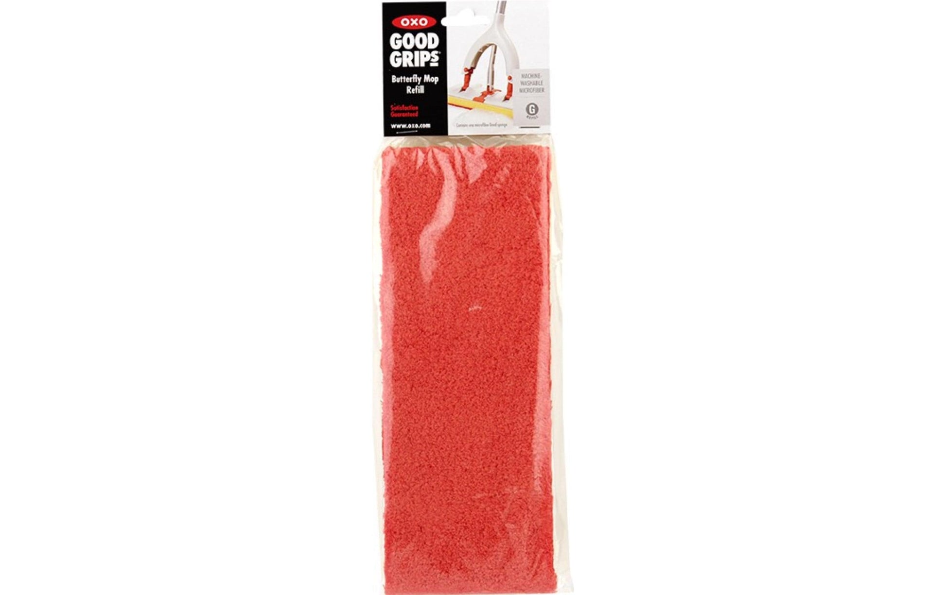 OXO Good Grips Wischbezug – Mikrofaser – Rot – für Butterfly Wischmop