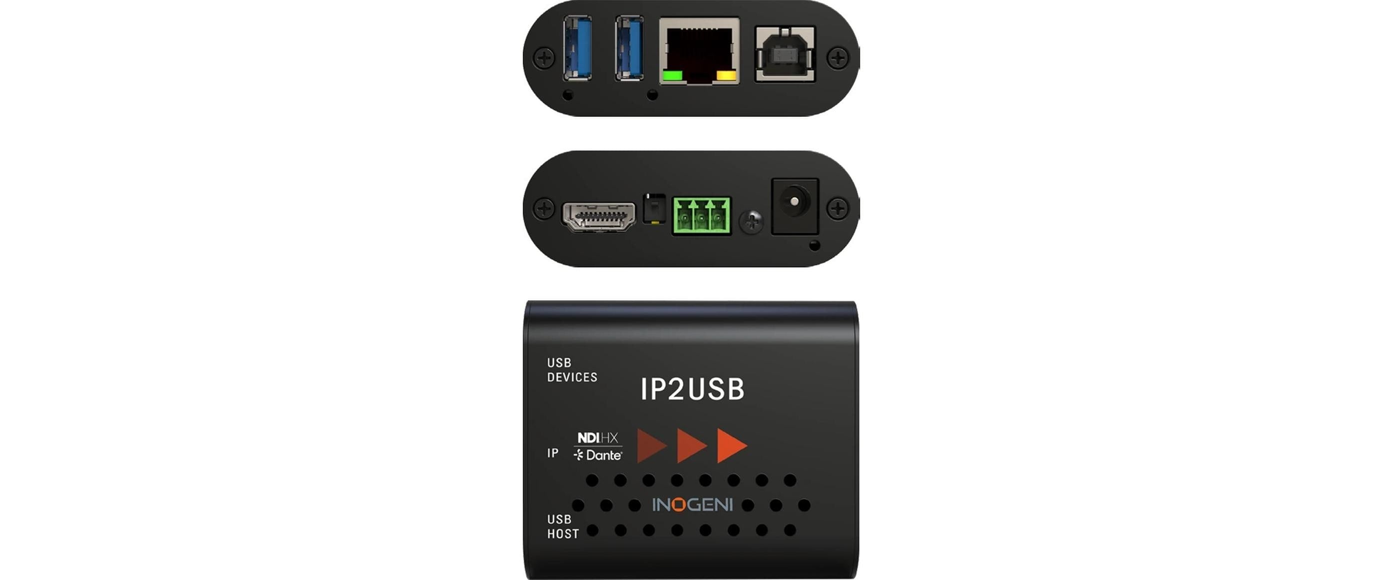 INOGENI IP2USB Capture-Adapter – IP/Dante zu USB, für IP-Kameras und Dante-Audio