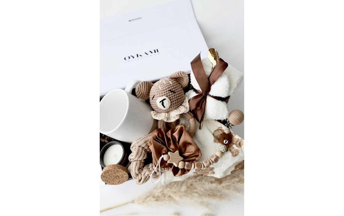 Oykami Plüschtier Kapstadt Bär – Buche/Textil, Braun/Weiss