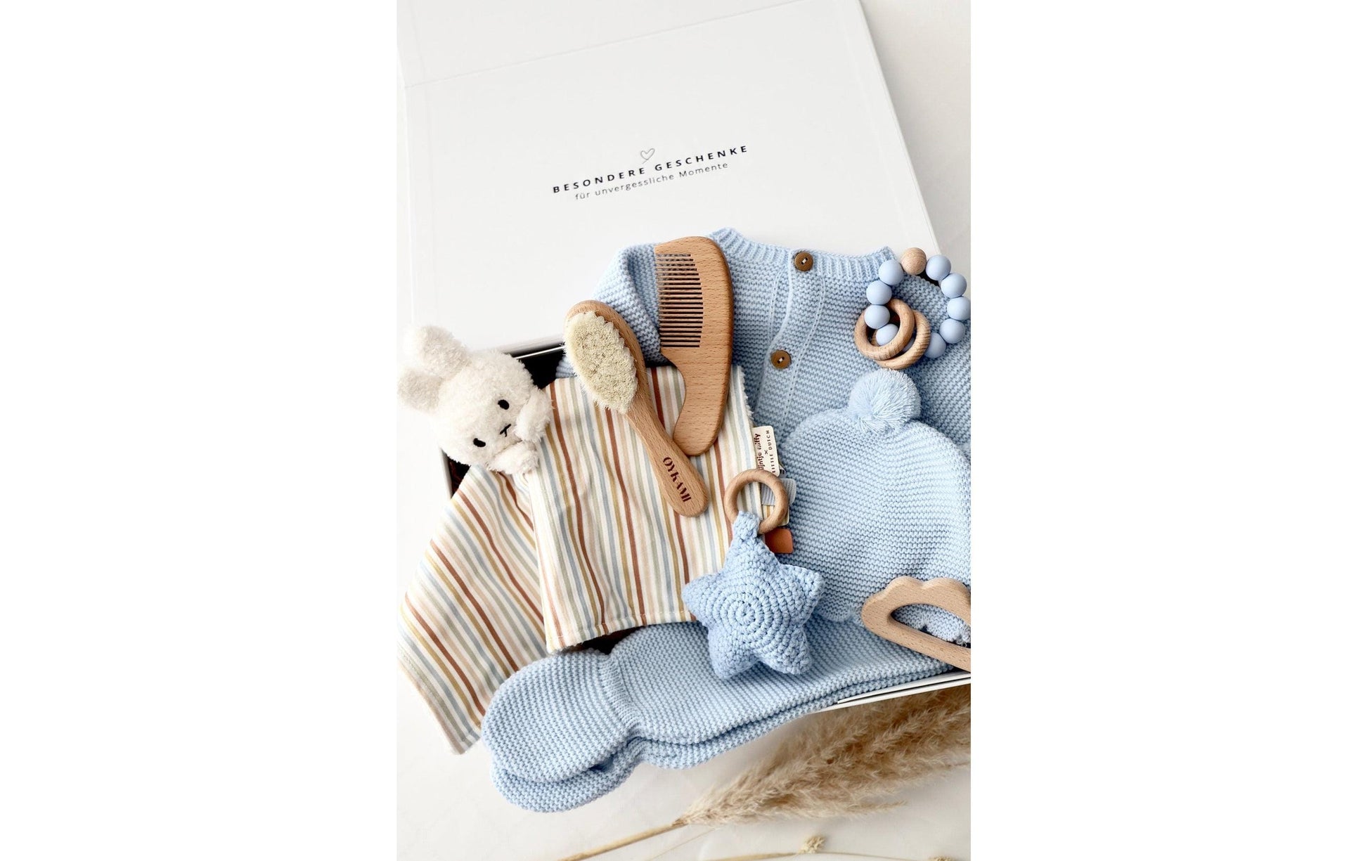 Oykami Geschenkkorb – Blau – Buche, Textil