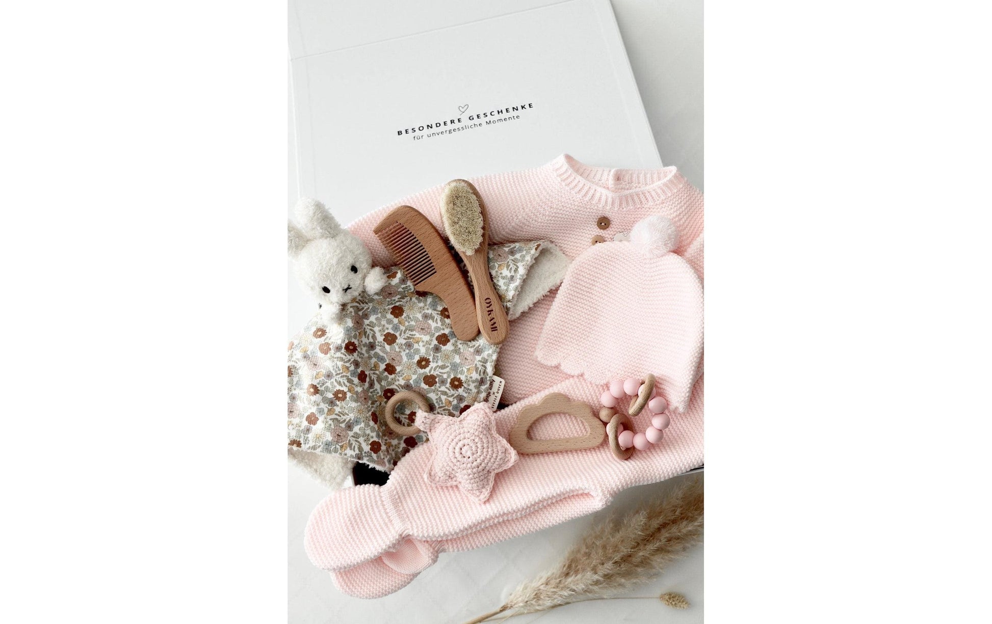 Oykami Geschenkbox – Buche, Textil, Rosa