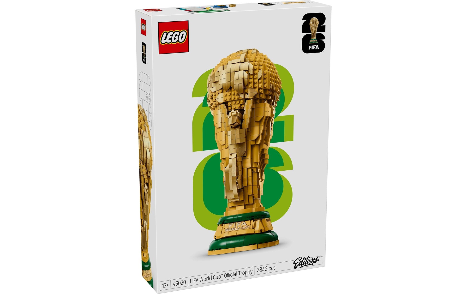 LEGO Editions 43020 3D Puzzle – FIFA Weltmeisterschafts-Pokal – 2842 Teile – 55,5 × 10,3 × 37,8 cm – ab 12 Jahren