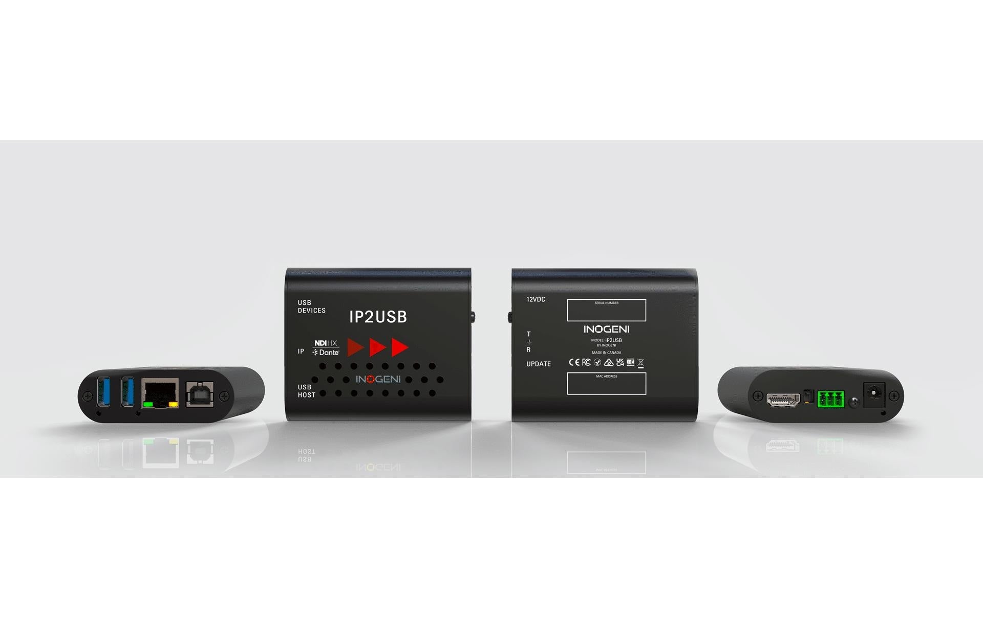 INOGENI IP2USB Capture-Adapter – IP/Dante zu USB, für IP-Kameras und Dante-Audio