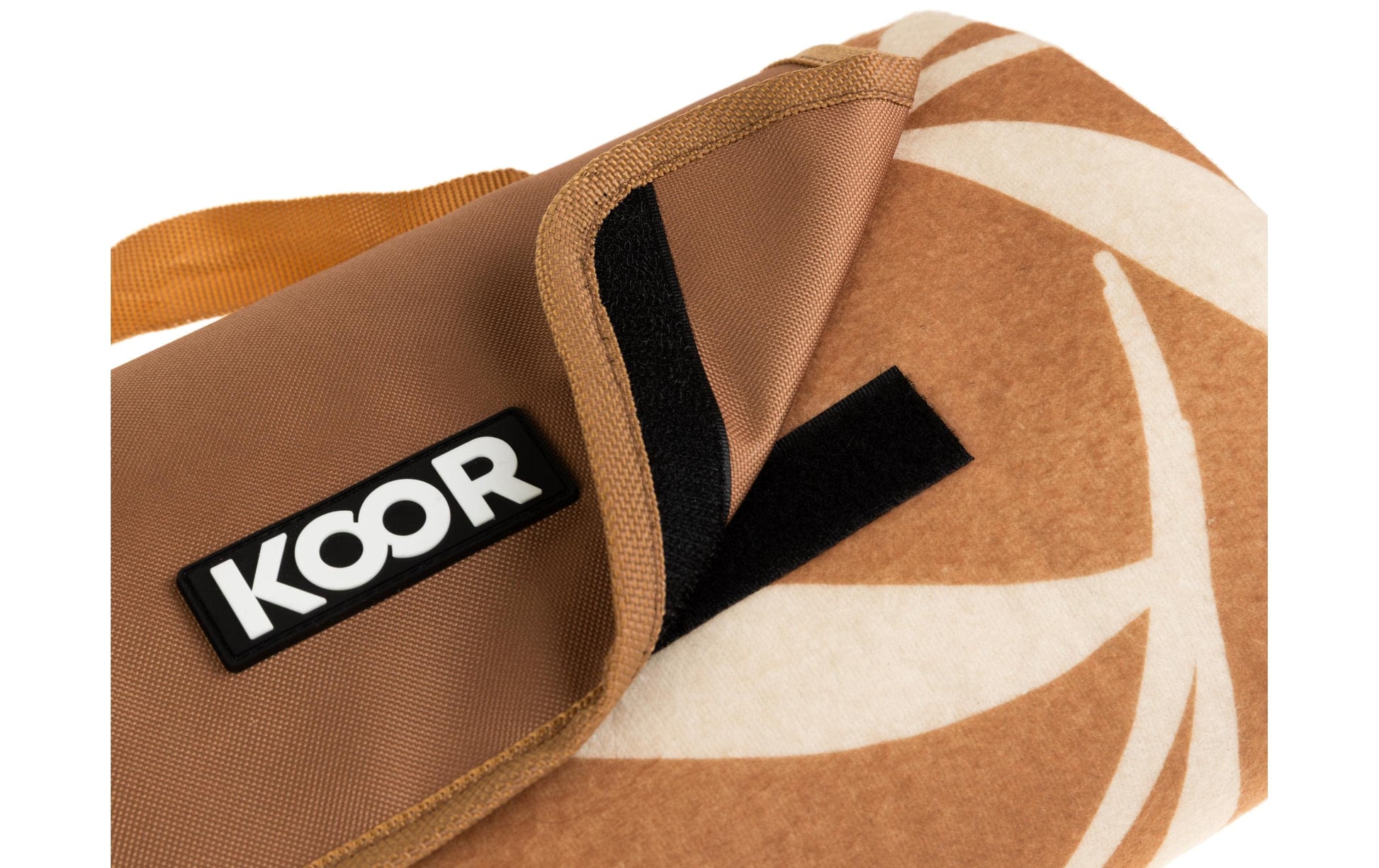 Koor Leaves Wohndecke – Mikropolyester, Braun – 135 × 160 cm