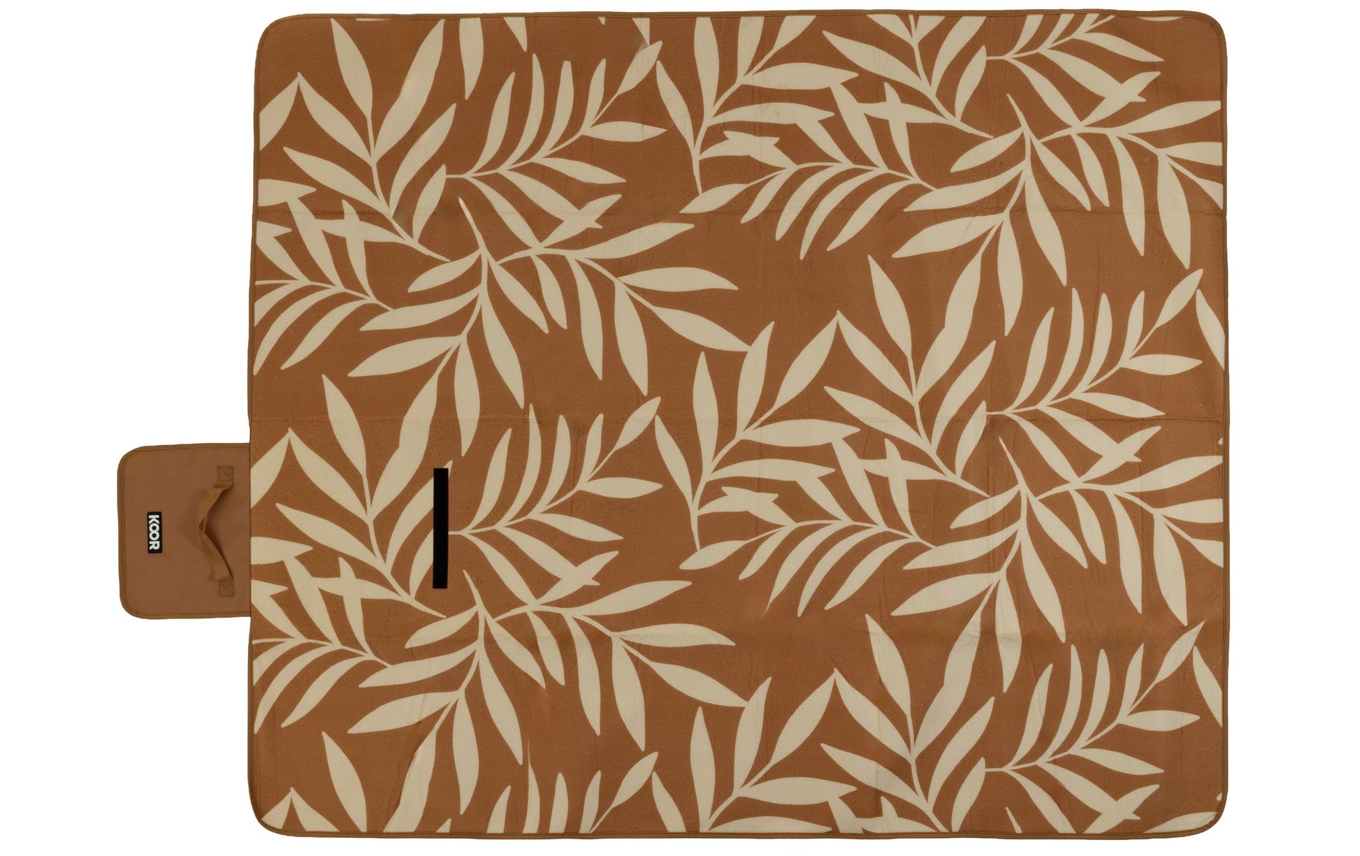 Koor Leaves Wohndecke – Mikropolyester, Braun – 135 × 160 cm