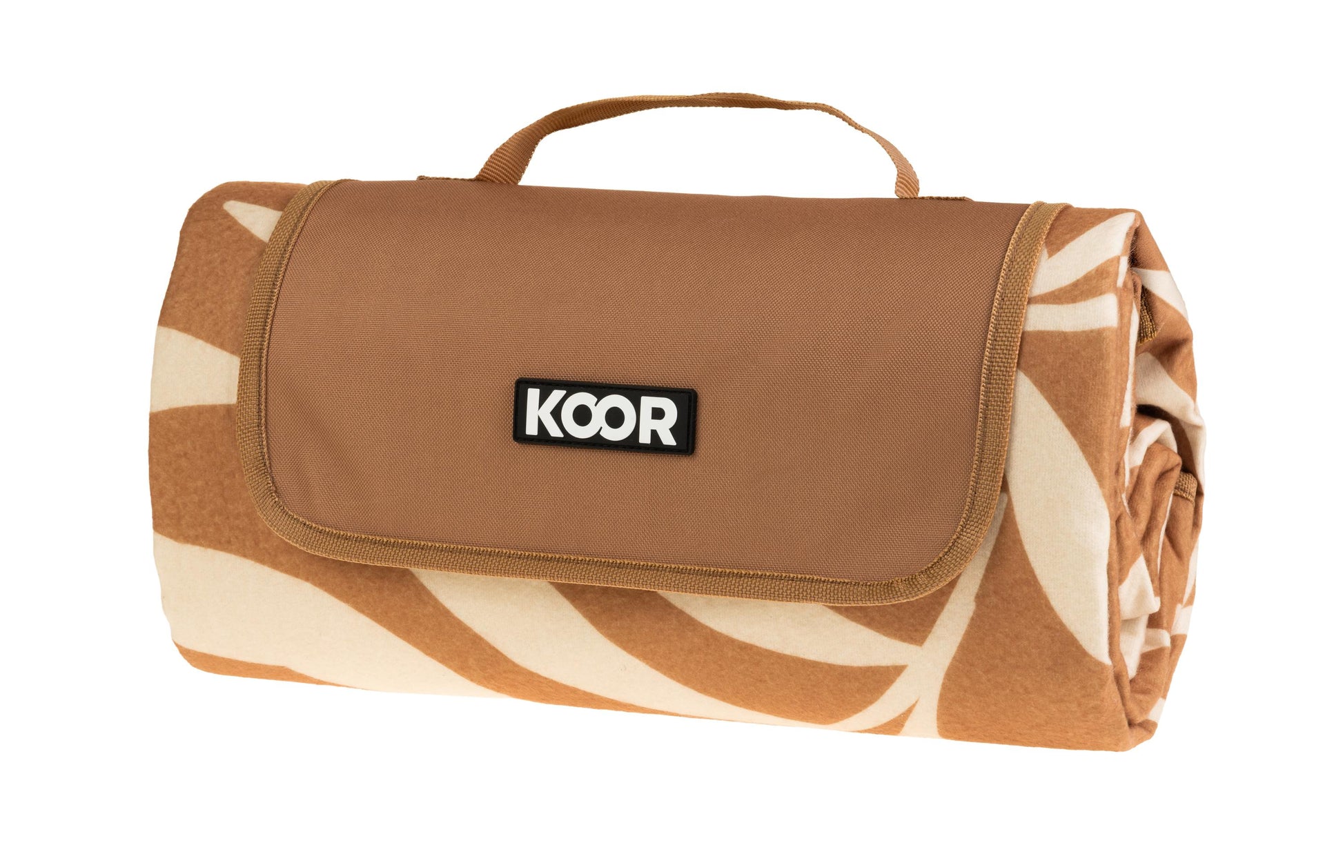 Koor Leaves Wohndecke – Mikropolyester, Braun – 135 × 160 cm