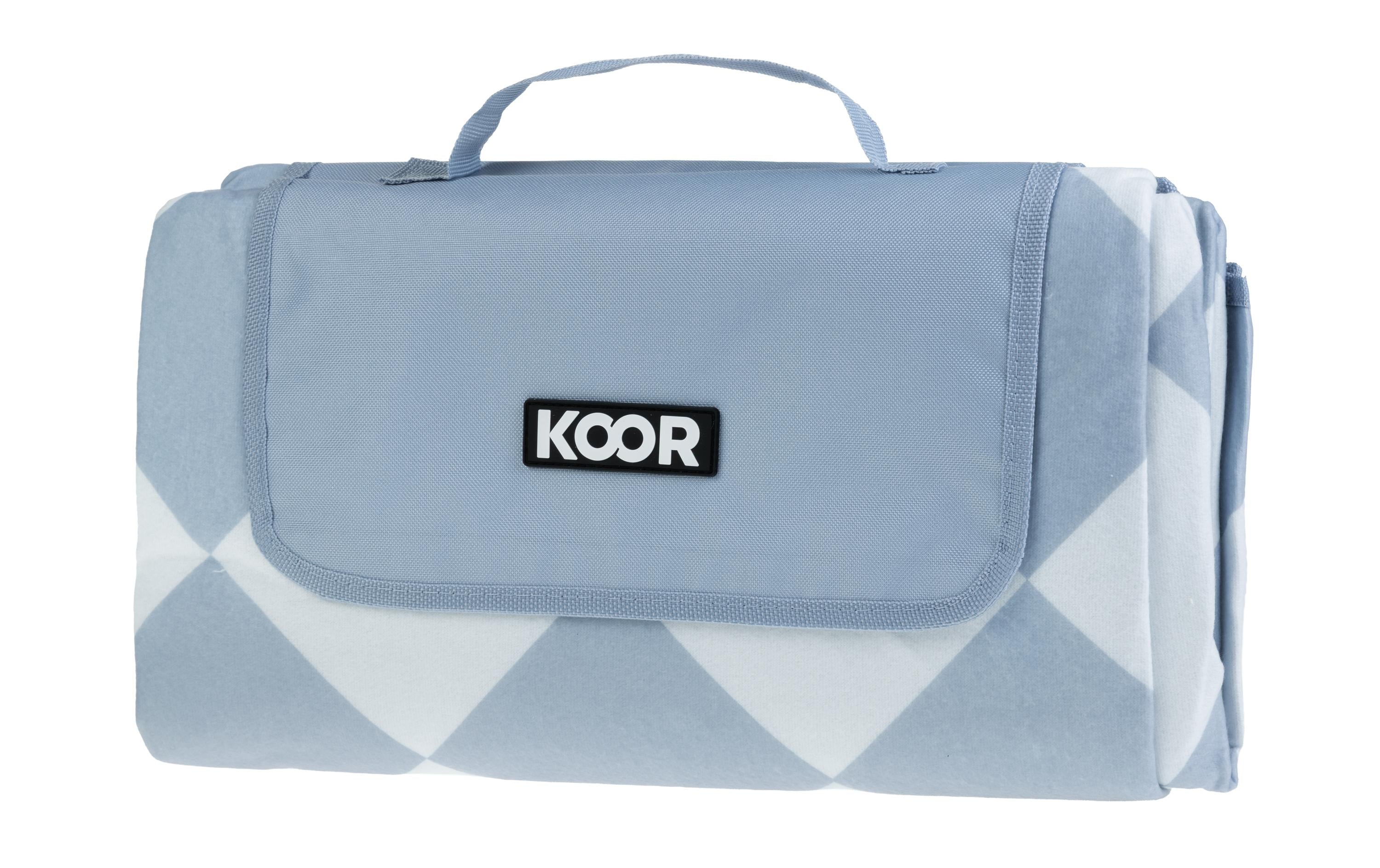 Koor Wohndecke – Mikropolyester, Blau, Weiss – 135 × 160 cm