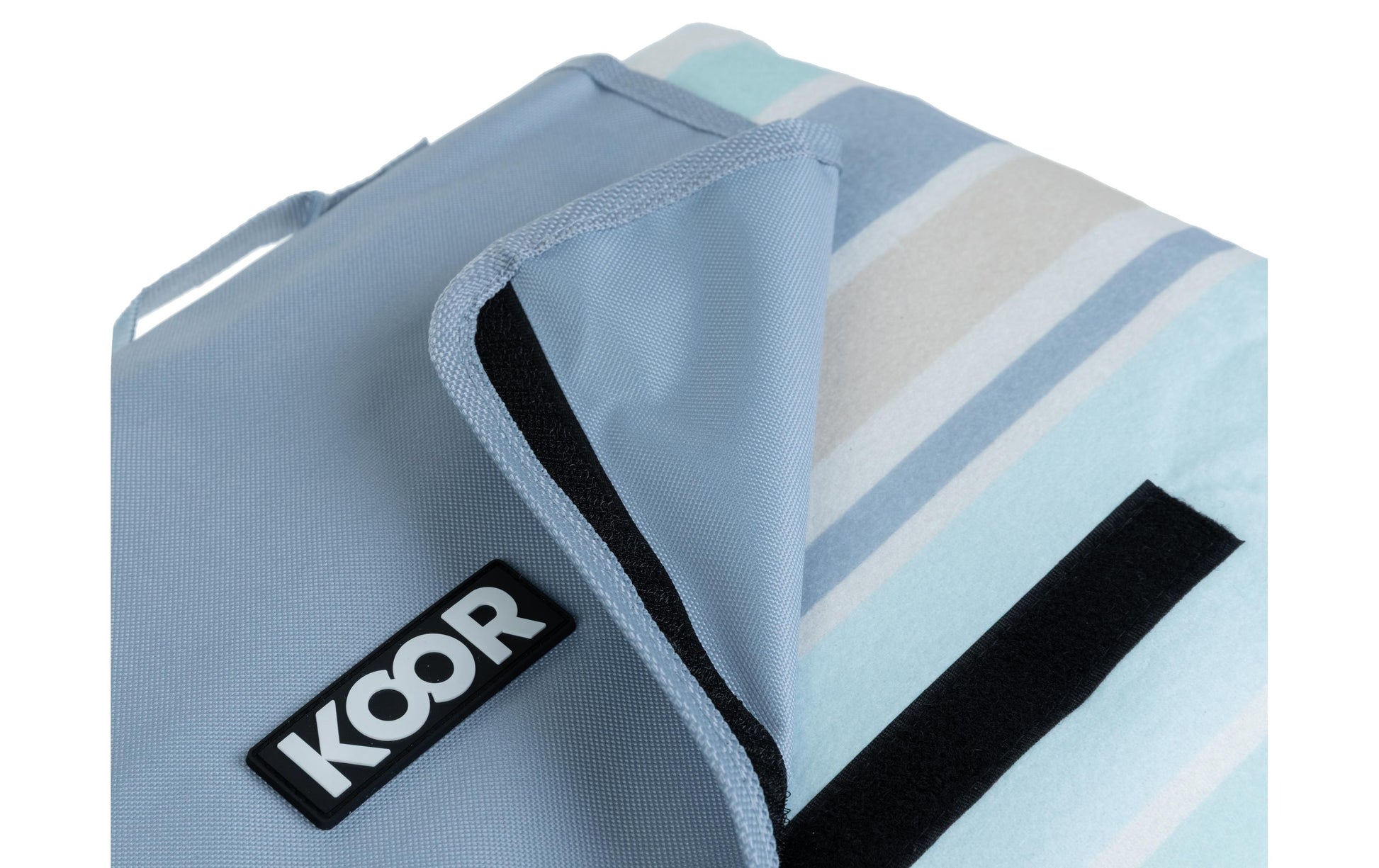Koor Stripe Skyline Wohndecke – Mikropolyester, Blau, Weiss – 150 × 200 cm