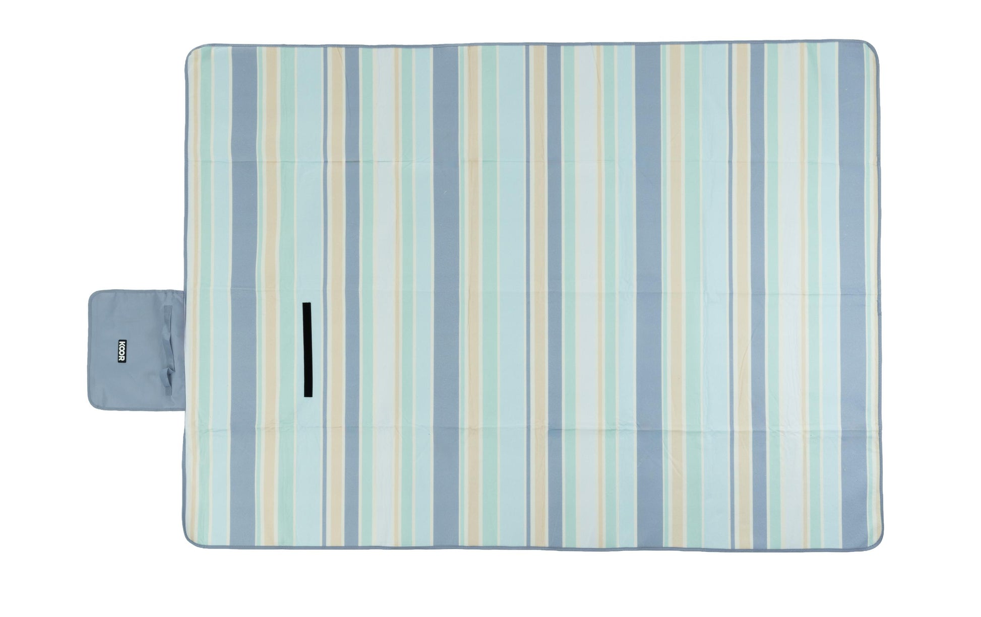 Koor Stripe Skyline Wohndecke – Mikropolyester, Blau, Weiss – 150 × 200 cm
