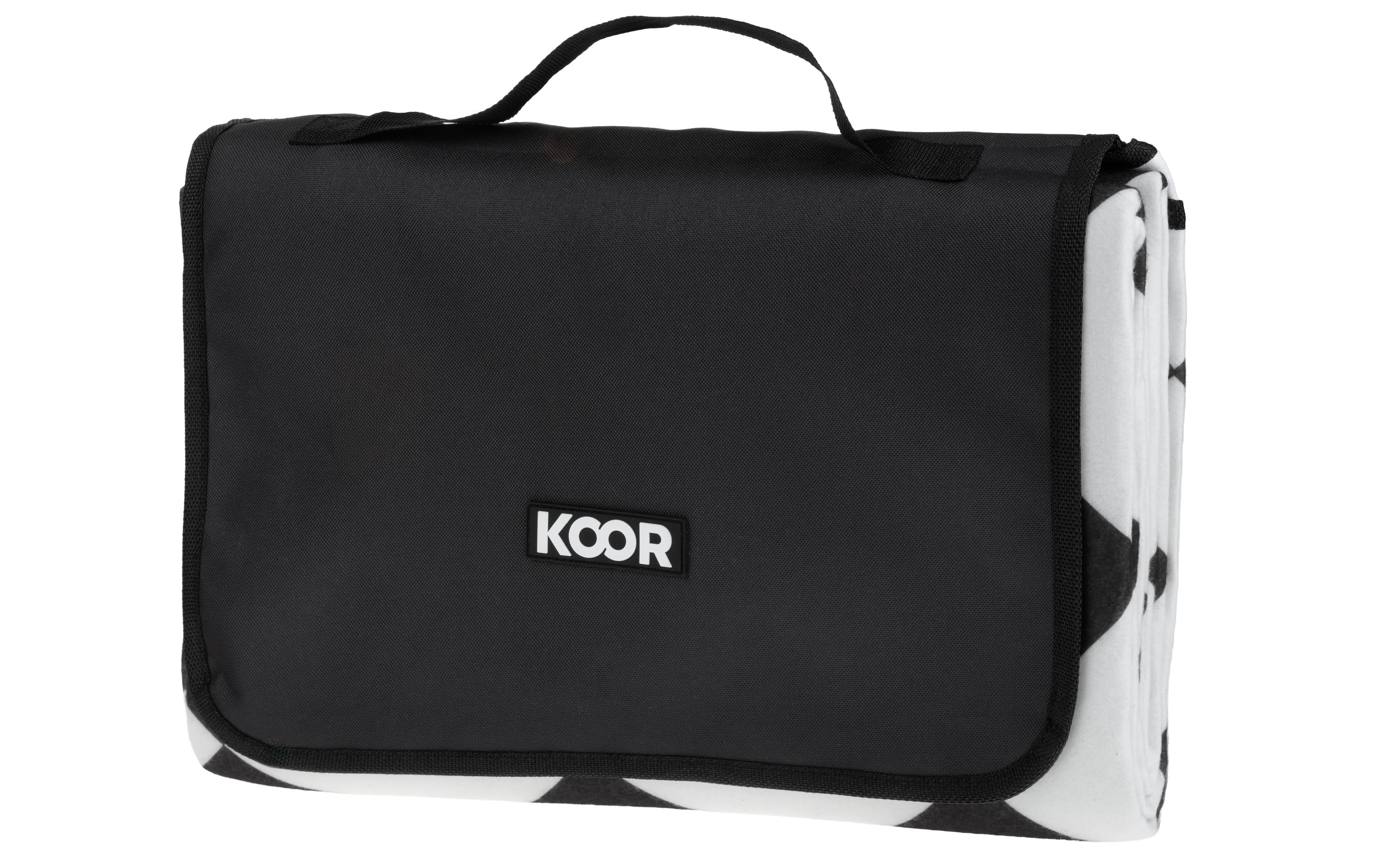 KOOR Diamond Wohndecke – Mikropolyester, Schwarz – 150 × 200 cm