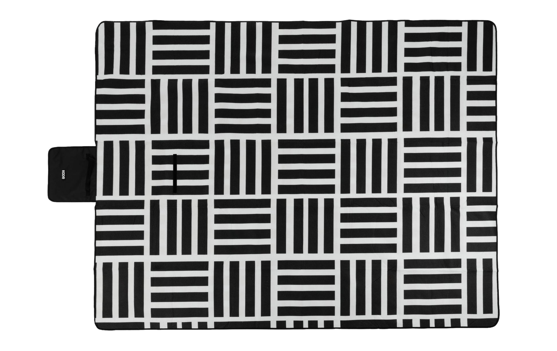 Koor Wohndecke – Mikropolyester, Schwarz/Weiss – 200 × 250 cm