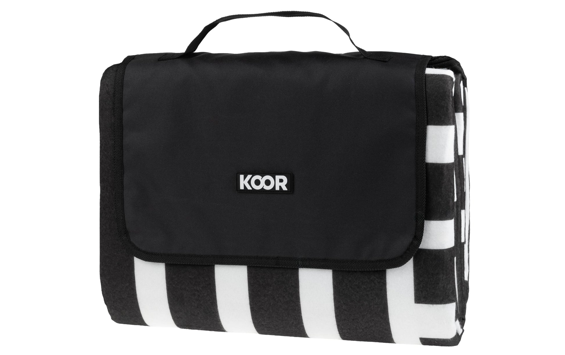 Koor Wohndecke – Mikropolyester, Schwarz/Weiss – 200 × 250 cm