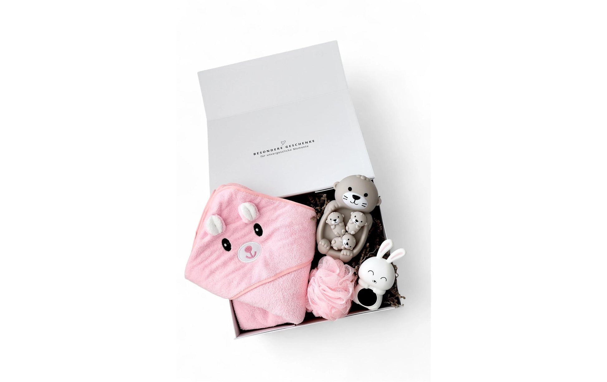 Oykami Badebox Bär – Rosa – Kunststoff, Textil