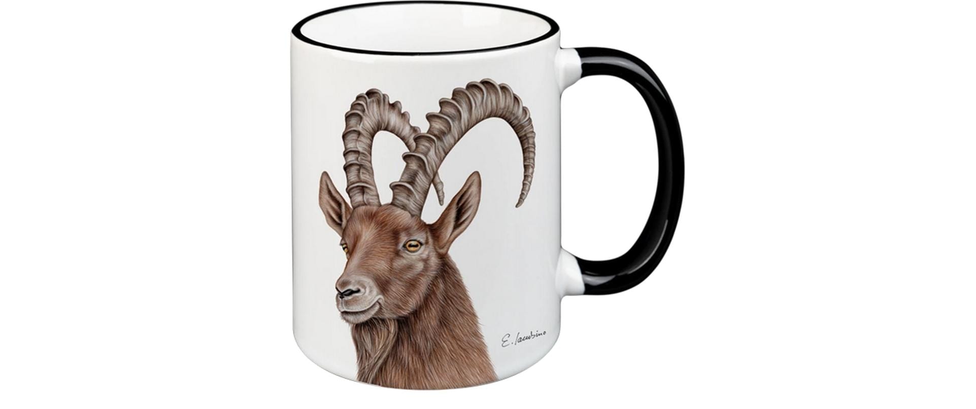 Creanorm Tasse Steinbock – 12er Set, 330 ml, Ø 8,3 cm, Keramik, spülmaschinenfest, mikrowellengeeignet