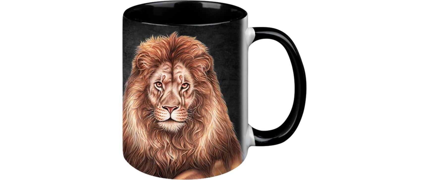 Creanorm Löwen-Tasse – 12er Set, 330 ml, Ø 8,3 × H 9,7 cm, Keramik, spülmaschinenfest, mikrowellengeeignet