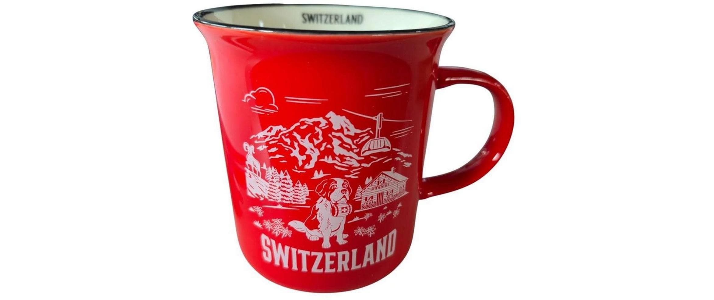 Creanorm Tasse – 12er Set, 330 ml, Keramik, Rot, spülmaschinenfest, mikrowellengeeignet