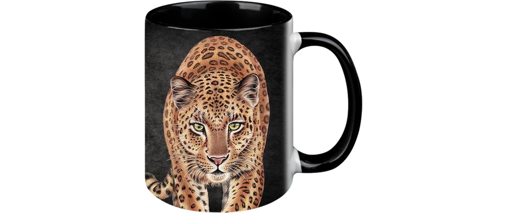 Creanorm Leopard Tasse – 12er Set, 330 ml, Ø 8,3 cm, H 9,7 cm, Keramik, spülmaschinenfest, mikrowellengeeignet