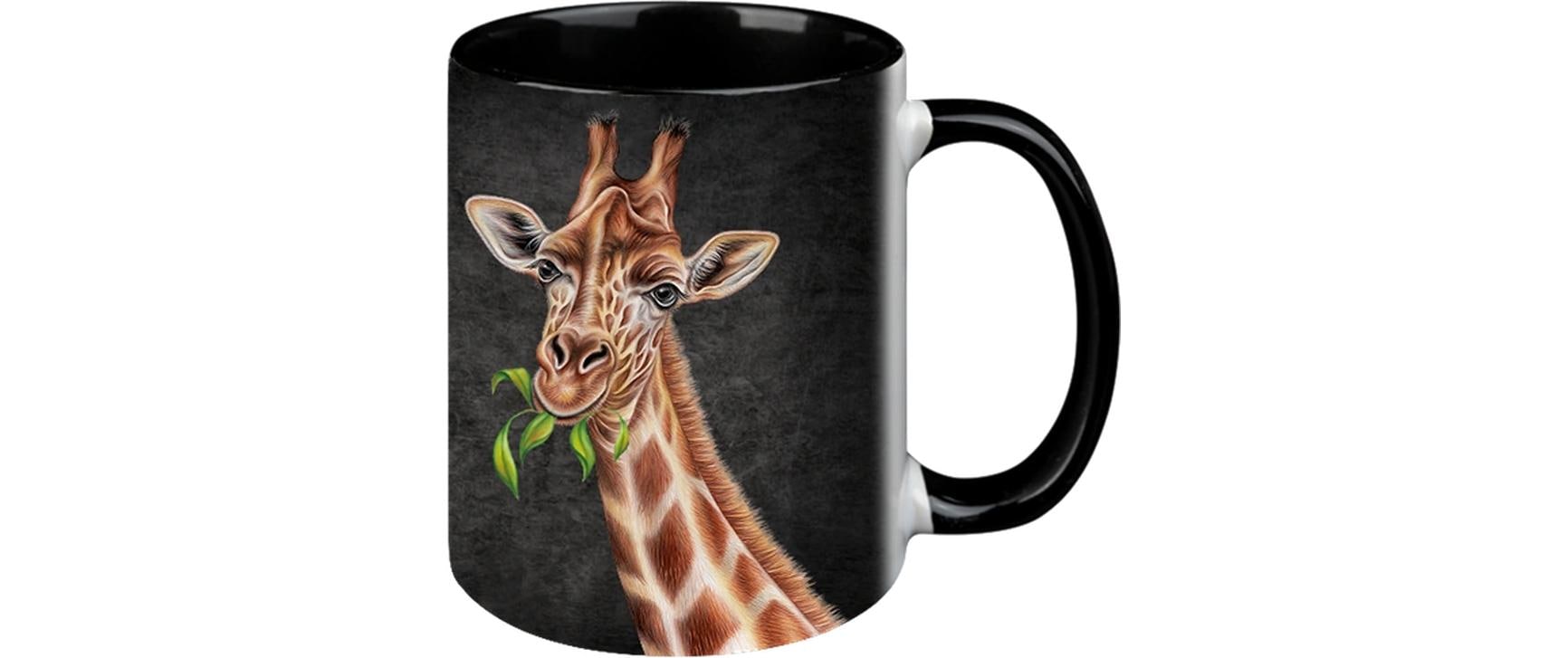 Creanorm Giraffen-Tasse – 12er Set, 330 ml, Ø 8,3 cm, Keramik, Schwarz, spülmaschinenfest, mikrowellengeeignet
