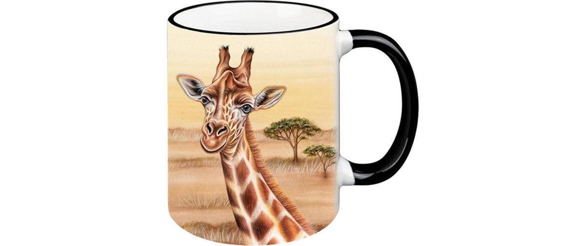 Creanorm Wild Giraffe Tasse – 12er Set, 330 ml, Ø 8,3 cm, H 9,7 cm, Keramik, spülmaschinenfest