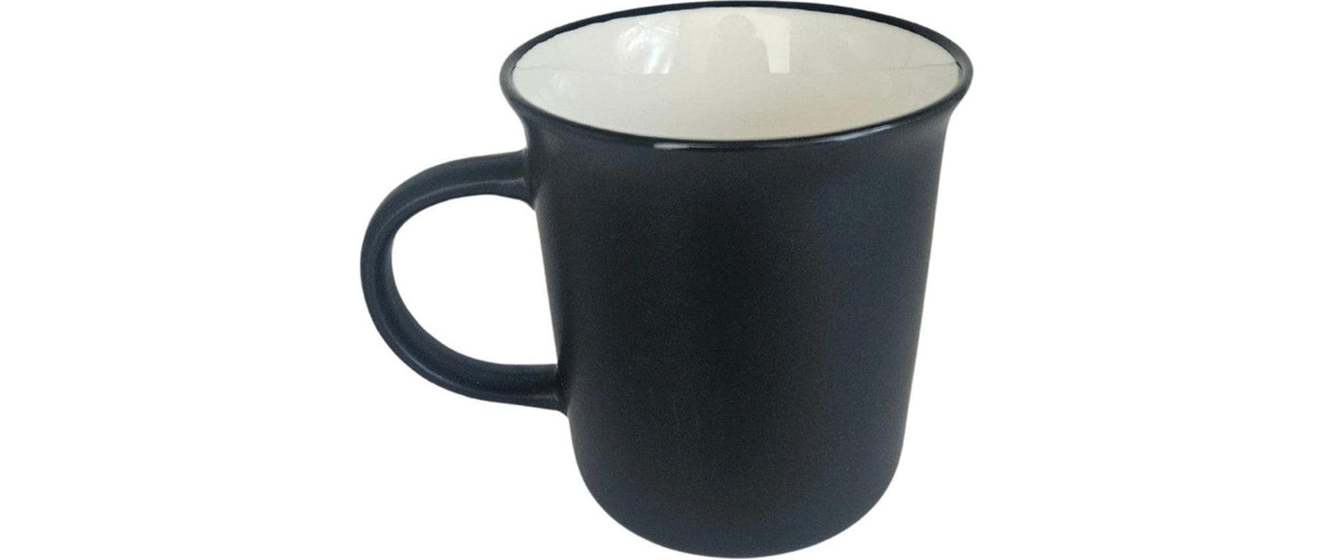 Creanorm Tasse – 12er Set, 330 ml, Keramik, Schwarz, spülmaschinenfest, mikrowellengeeignet