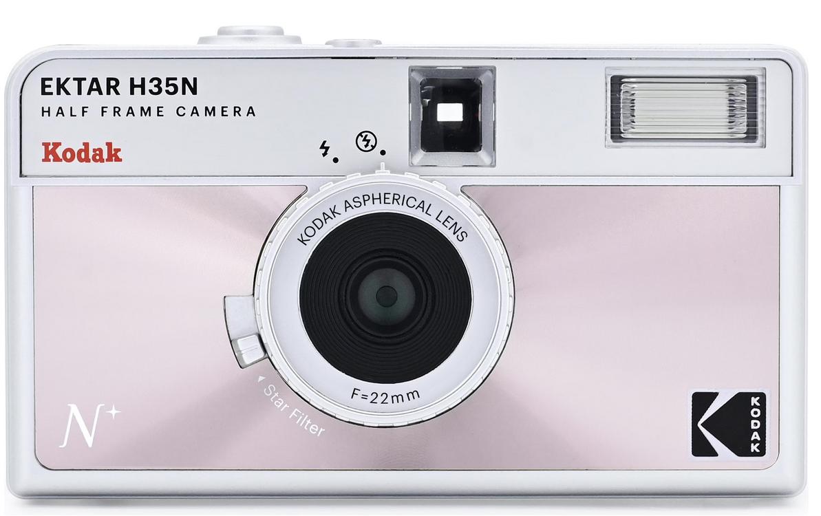Kodak H35 – Kompaktkamera, 135er Film, Fixfokus, Integrierter Blitz, Rosa