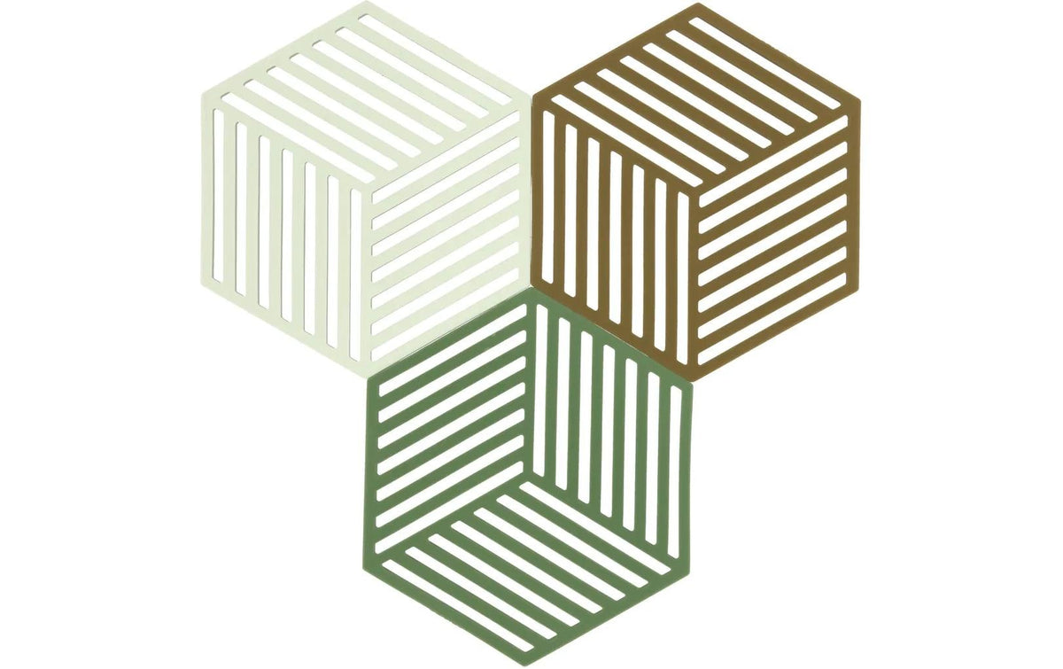 Zone Denmark Topfuntersetzer 3-teilig, 16 × 14 × 0,9 cm, Silikon, mehrfarbig