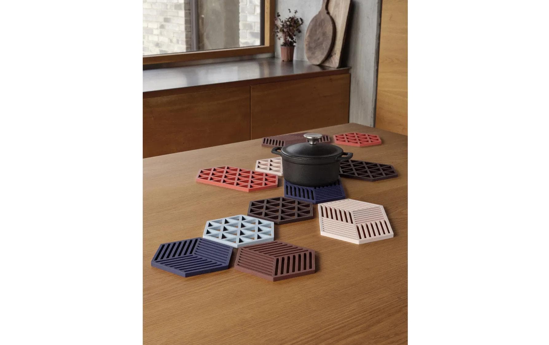 Zone Denmark Topfuntersetzer 16 × 14 × 0,9 cm, Silikon, dunkelblau