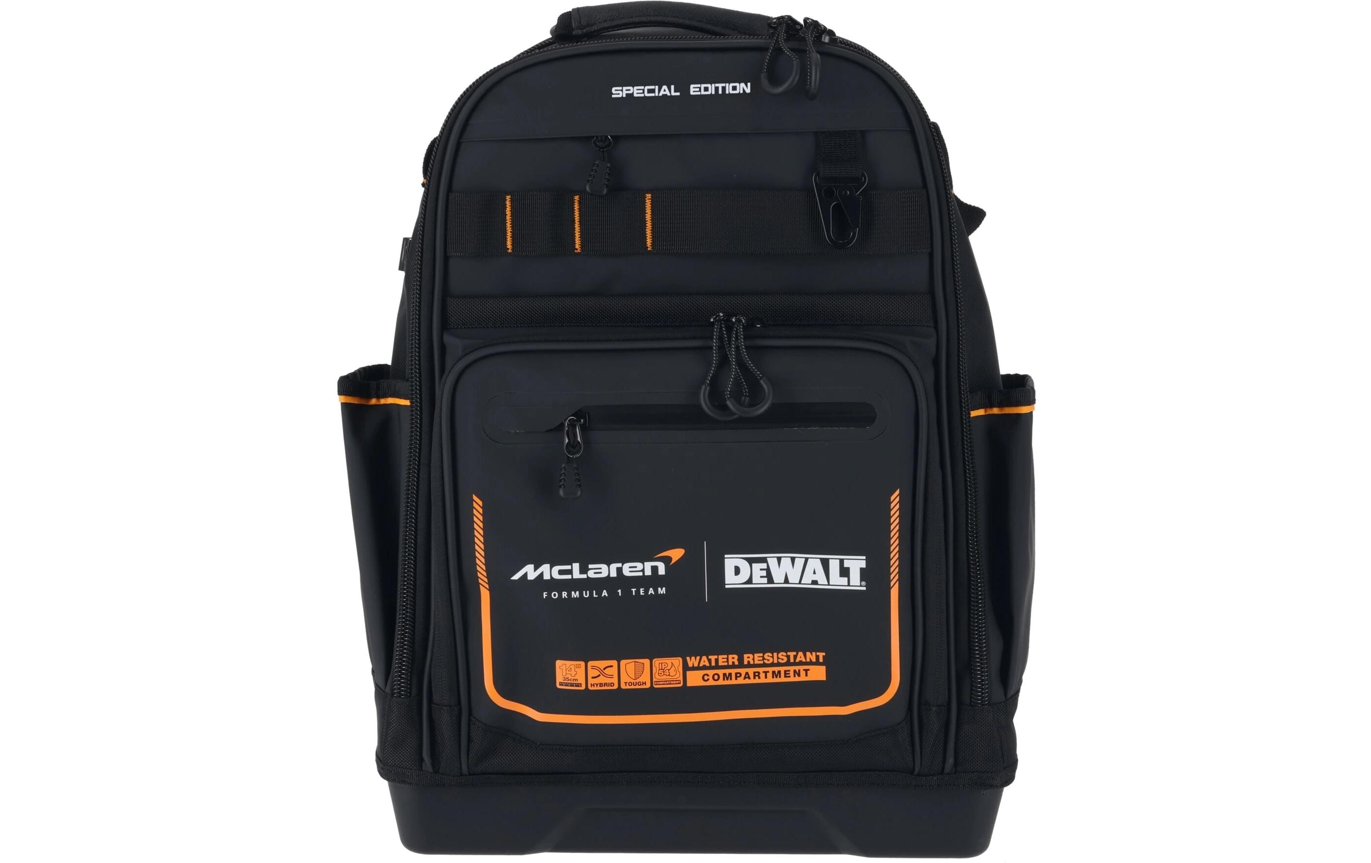Dewalt McLaren City Rucksack – 23,8 l, wasserfest, Polyester – schwarz, 350 × 540 × 240 mm