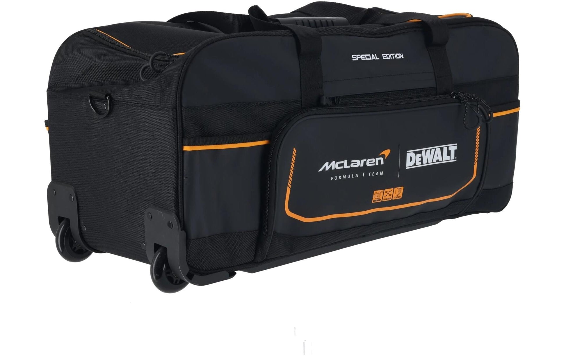Dewalt McLaren Sporttasche – 60 l, wasserfest, Polyester, gelb-schwarz