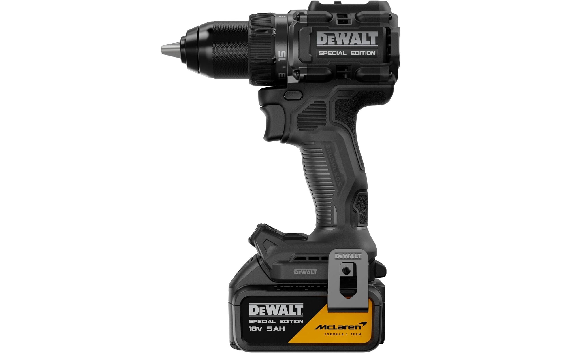 DeWalt McLaren Akku-Bohrschrauber – 18 V – 13 mm – 90 Nm – 2×5 Ah & Ladegerät – XR