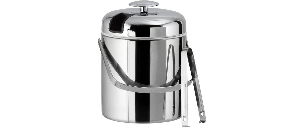 APS Eiswürfelbehälter POLAR – Ø 14 × 22 cm, 1,3 l, Aluminium/Polypropylen (PP), Silber, 50 Eiswürfel