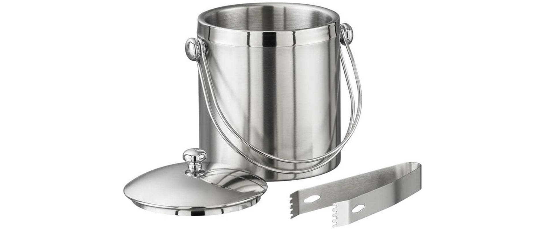 APS Eiswürfelbehälter – Ø 12 × 17 cm, Edelstahl, 45 Eiswürfel, BPA-frei